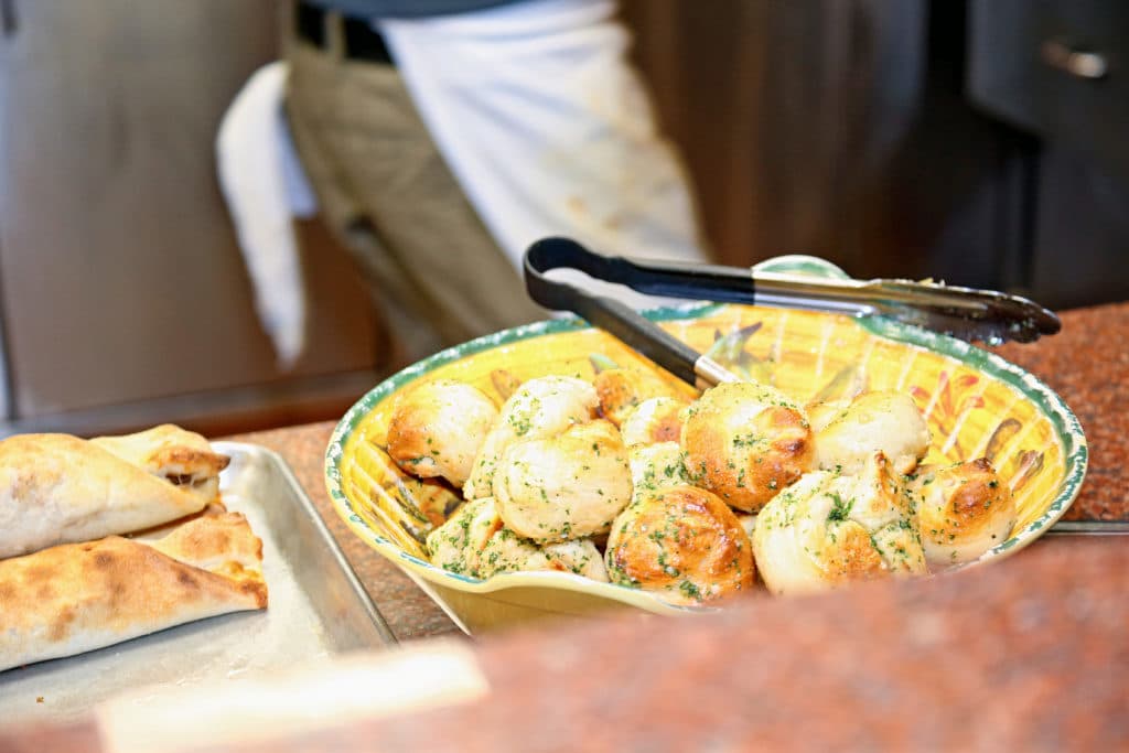 Hot and fresh garlic knots